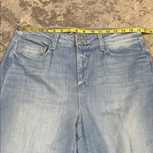 New L’Agence Scottie Wide Leg High Rise Jeans Bayview Light Blue Sz 31 - Picture 7 of 12